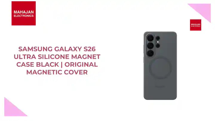 Samsung Galaxy S26 Ultra Silicone Magnet Case Black | Original Magnetic Cover by@Outfy