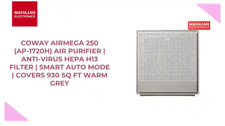Coway AirMega 250 (AP-1720H) Air Purifier | Anti-Virus HEPA H13 Filter | Smart Auto Mode | Covers 930 sq ft Warm Grey by@Outfy