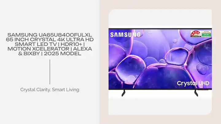 Samsung UA65U8400FULXL 65 Inch Crystal 4K Ultra HD Smart LED TV | HDR10+ | Motion Xcelerator | Alexa & Bixby | 2025 Model by@Outfy