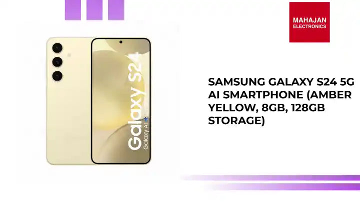 Samsung Galaxy S24 5G AI Smartphone (Amber Yellow, 8GB, 128GB Storage) by@Outfy