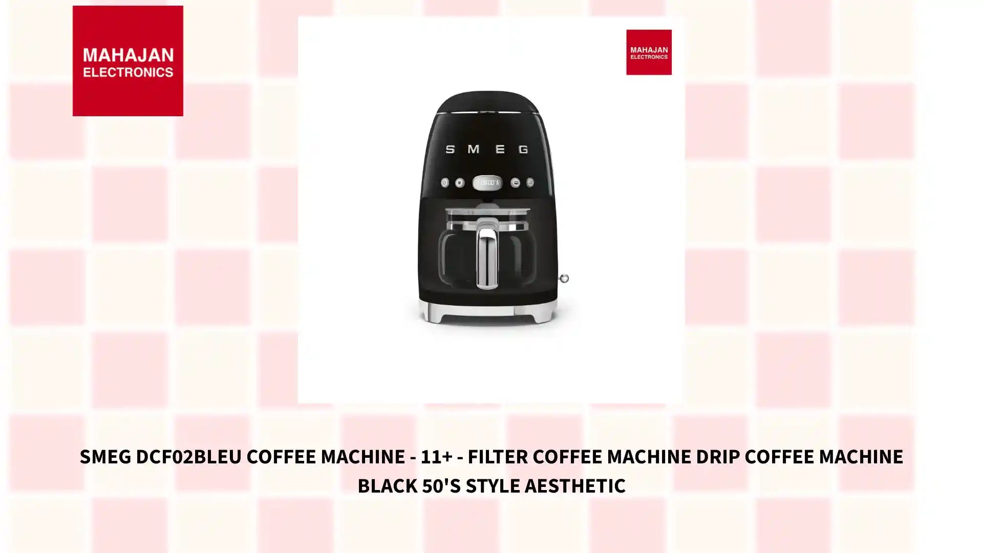 Smeg DCF02BLEU Coffee Machine - 11+ - Filter Coffee Machine Drip Coffee Machine Black 50's Style Aesthetic by@Outfy