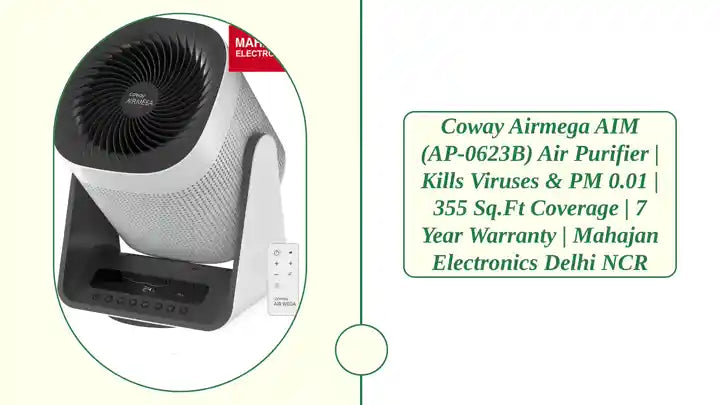 Coway Airmega AIM (AP-0623B) Air Purifier | Kills Viruses & PM 0.01 | 355 Sq.Ft Coverage | 7 Year Warranty | Mahajan Electronics Delhi NCR by@Outfy
