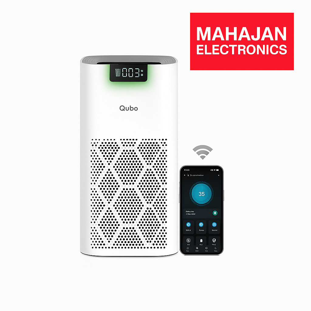 Qubo Smart Air Purifier Q500 | 4-Layer Filtration | HEPA H13 | QSensAI Smart Mode | App & Voice Control | 500 Sq. Ft. Coverage | Mahajan Electronics