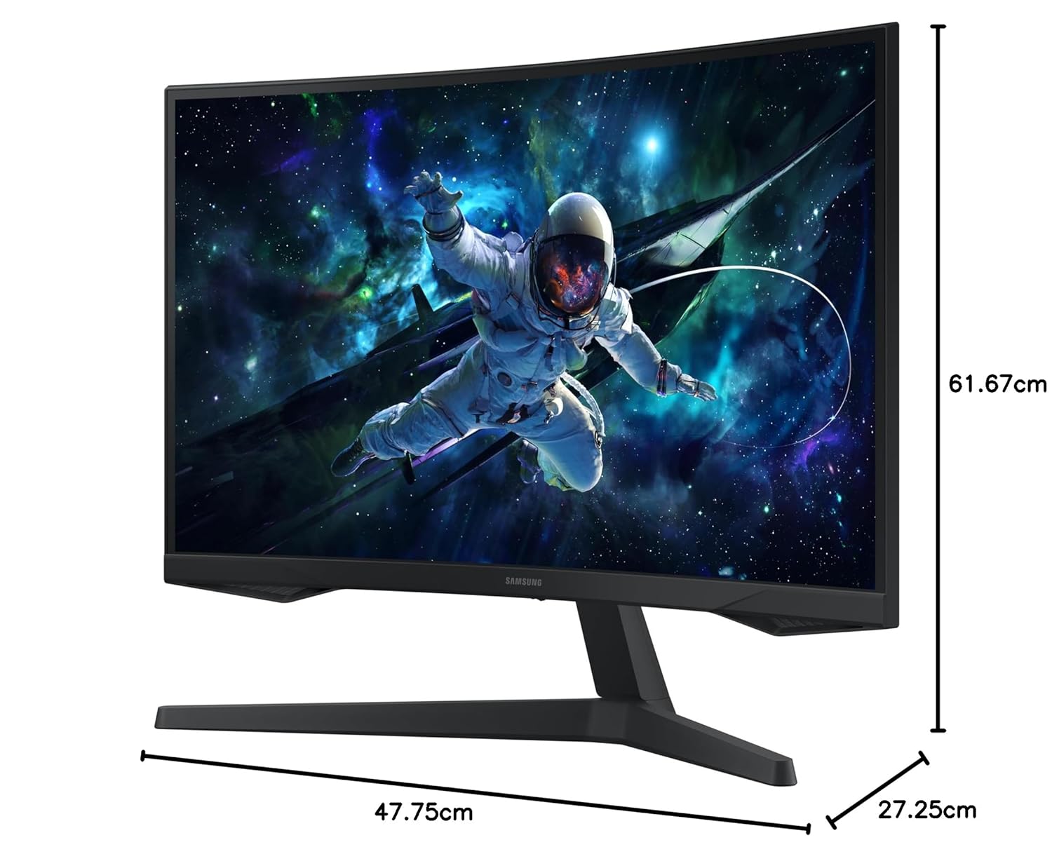 Samsung 27" (68.5cm)LS27CG550EWXXL|Black Odyssey G5 2K Curved Gaming Monitor|QHD 2560 X 1440|1000R – Mahajan Electronics Online.