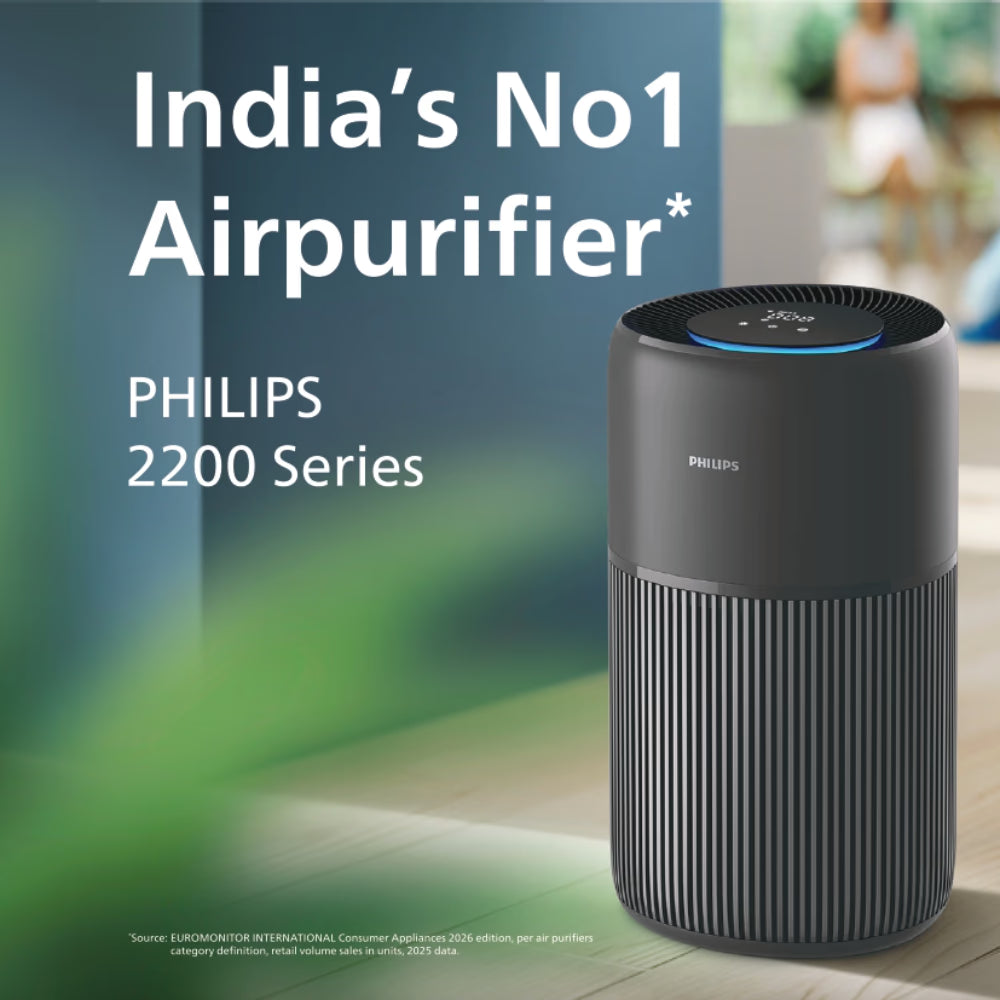 Philips AC2221/63 Smart Air Purifier for Large Rooms up to 50 m² with HEPA Filter, CADR, WiFi App Control & Silent Operation-Online Mahajan Electronics