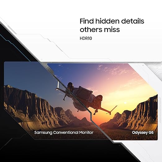 Samsung 27" (68.5cm)LS27CG550EWXXL|Black Odyssey G5 2K Curved Gaming Monitor|QHD 2560 X 1440|1000R – Mahajan Electronics Online.