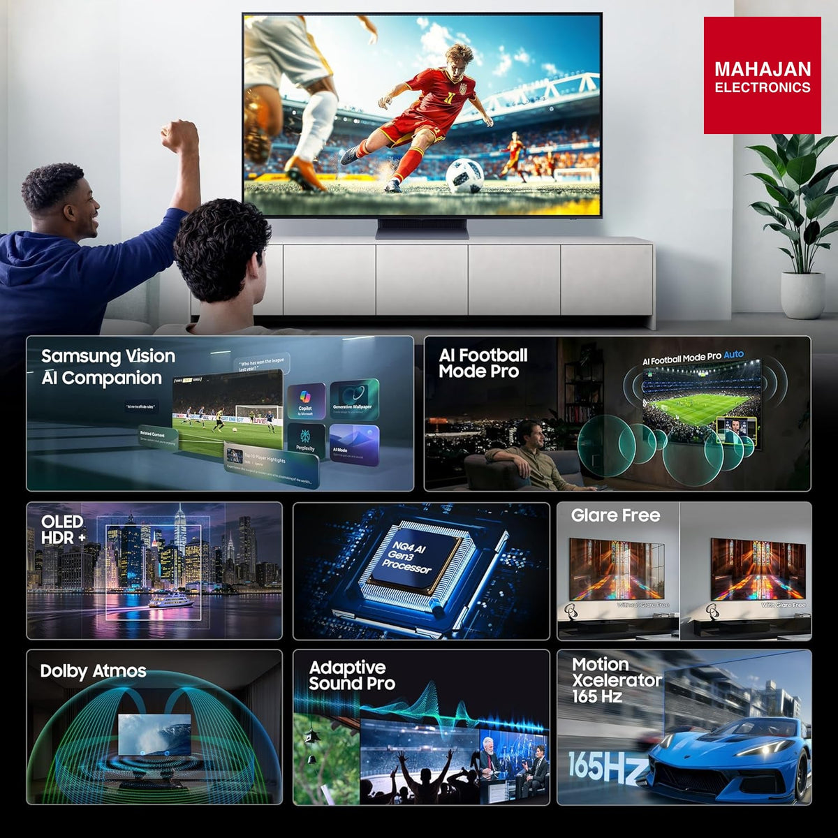 Samsung QA55S90HAULXL 55 Inch OLED 4K Smart AI TV | Vision AI | NQ4 AI Gen3 Processor | OLED HDR+ | Motion Xcelerator 165Hz – Mahajan Electronics Online.