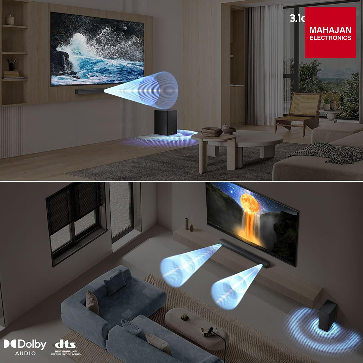 Samsung HW-B650F/XL 370W 3.1ch Soundbar | Dolby Audio | DTS Virtual:X | Q-Symphony | Wireless Subwoofer | HDMI ARC – Mahajan Electronics Online.