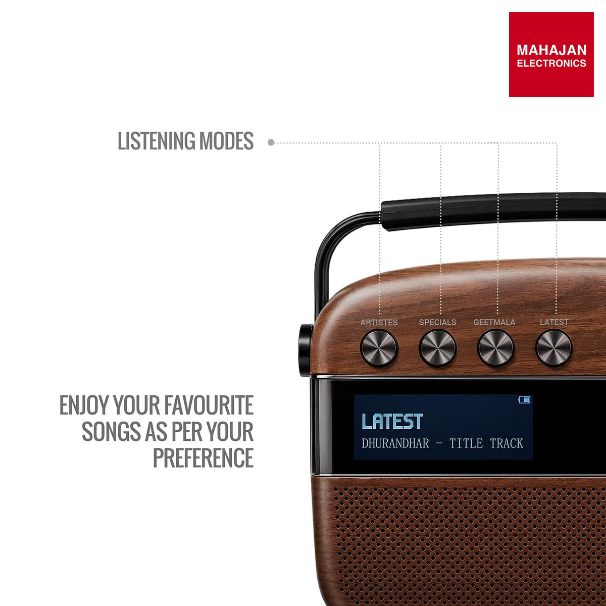 Saregama Carvaan 3.0 Hindi Legends to Latest Music Player, Antique Oak SC230 Carvaan โ Mahajan Electronics Online.