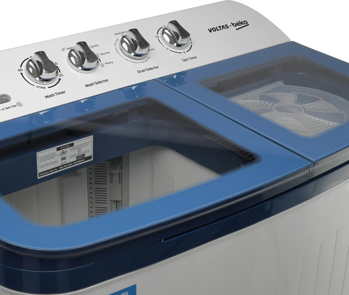 Voltas Beko WTT85DBLG 8.5 Kg 5 Star Semi Automatic Top Load Washing Machine – Blue Voltas Beko online mahajan electronics