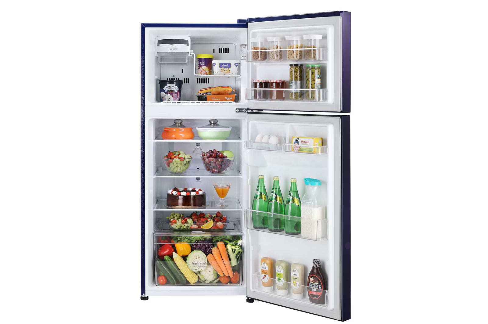 LG 242L Double Door Refrigerator with Smart Inverter Compressor, Multi-Air Flow, Blue Charm, 2 Star Mahajan Electronics Online