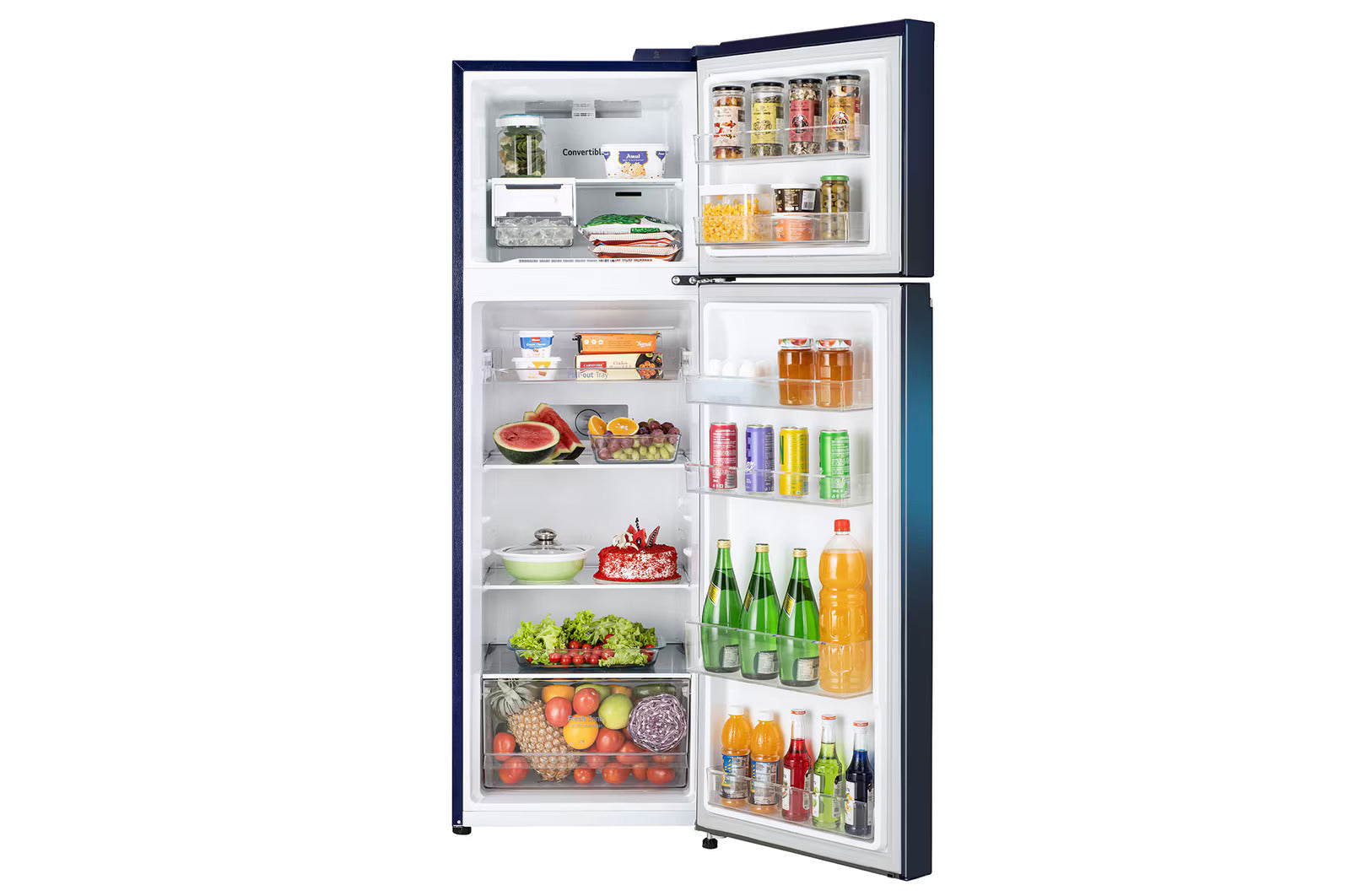 LG GL-S312SBWY 272L Double Door Refrigerator, Smart Inverter Compressor, Convertible, Frost-Free, Blue Waterlily Finish, 2 Star Mahajan Electronics Online