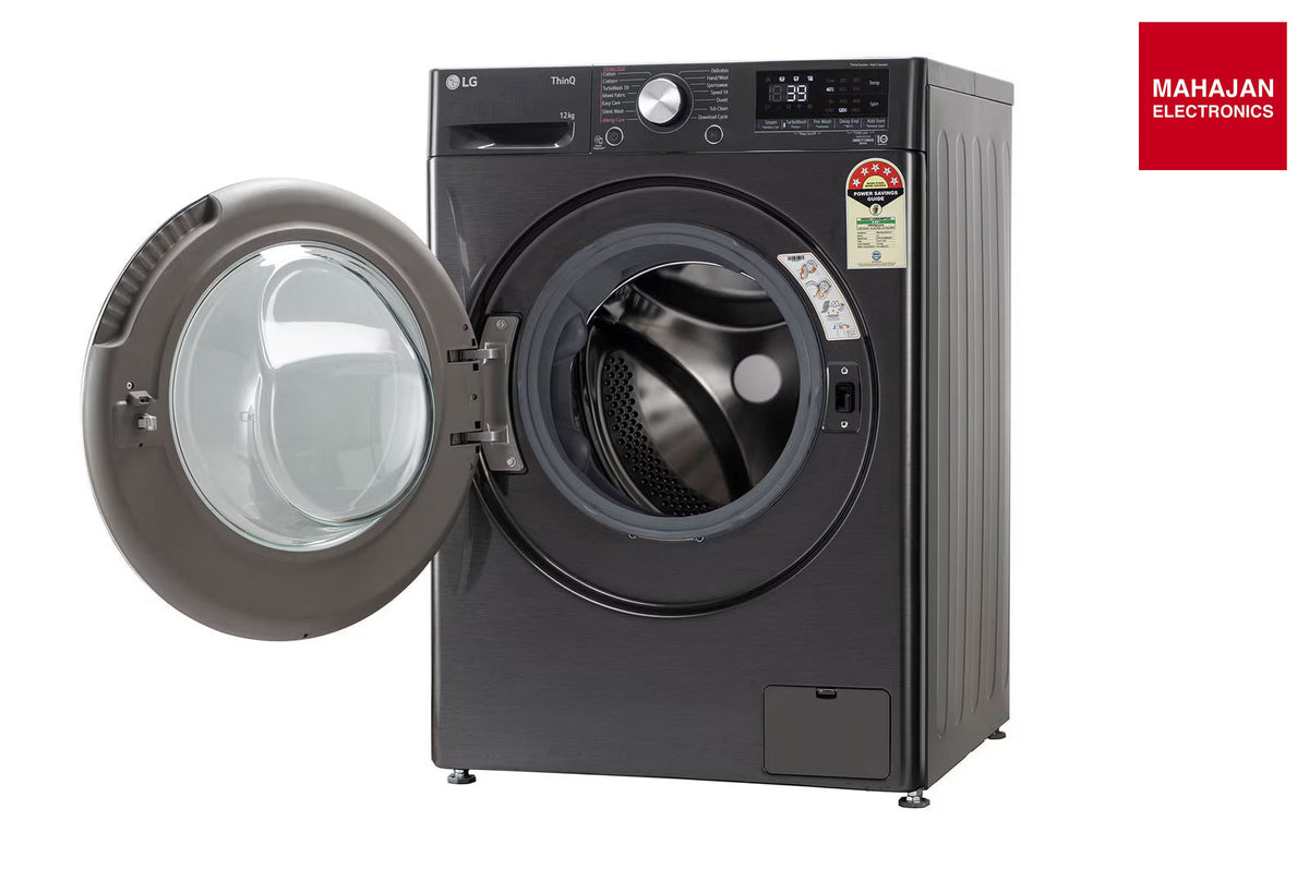 LG FHP1412Z9B 12Kg Front Load Washing Machine, AI Direct Drive™, Platinum Black – Mahajan Electronics Online.