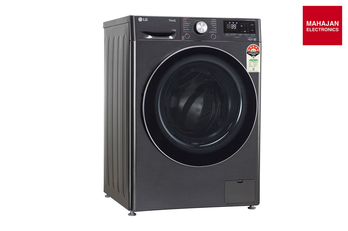 LG FHP1412Z9B 12Kg Front Load Washing Machine, AI Direct Drive™, Platinum Black – Mahajan Electronics Online.