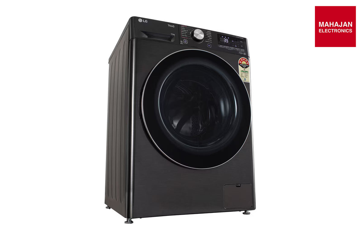 LG FHP1412Z9B 12Kg Front Load Washing Machine, AI Direct Drive™, Platinum Black – Mahajan Electronics Online.