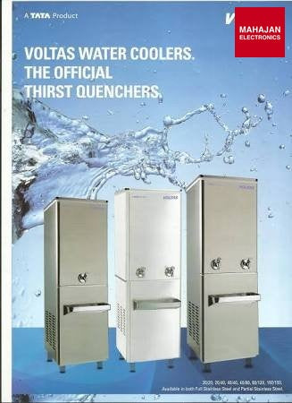 Voltas WC PS 60/120 NP 120L Stainless Steel Water Cooler with 60 L/hr Cooling, 2 Faucets Voltas