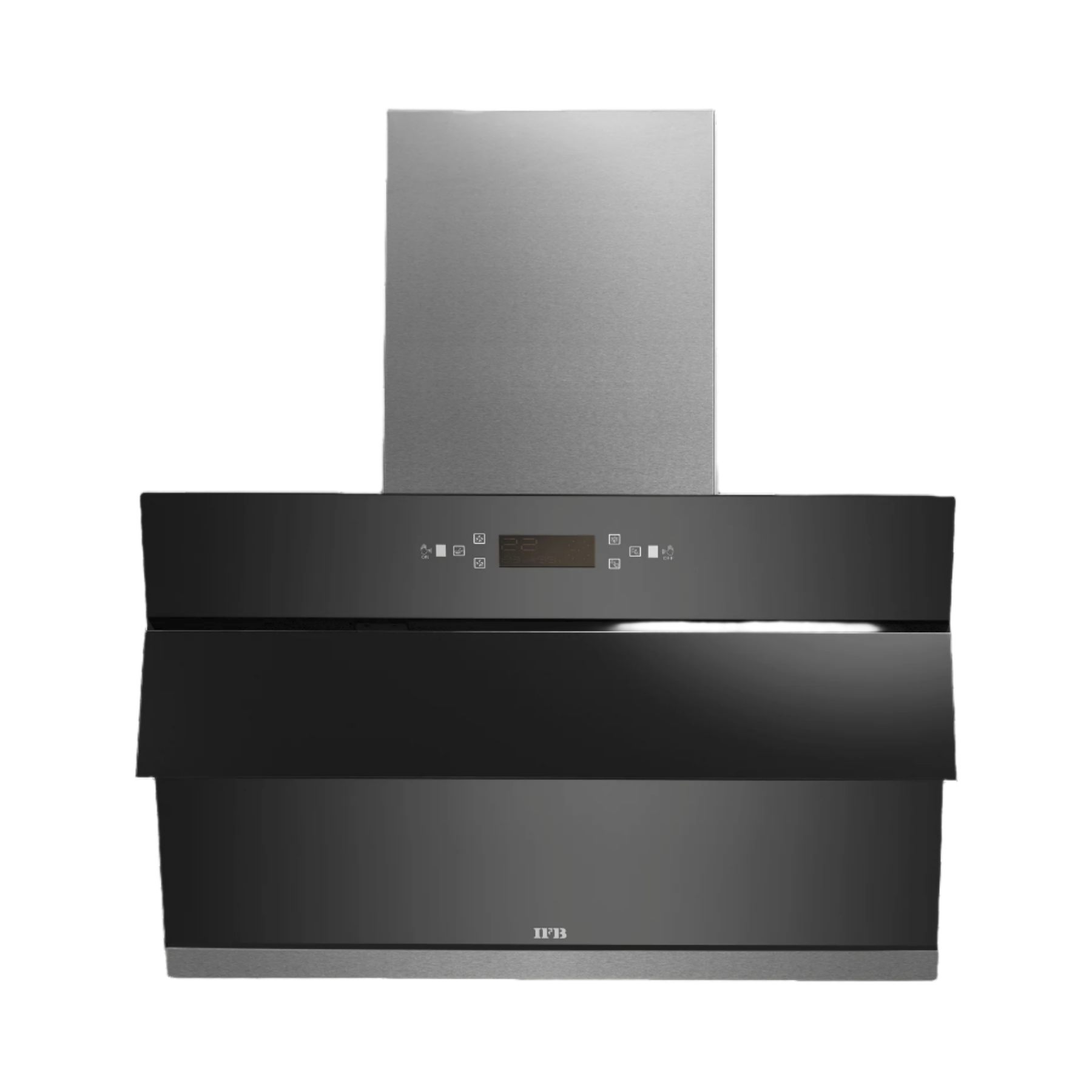 IFB GL-HC-107-90 90 cm Wall Mount Chimney | Filterless Auto Clean | Hand Sensor & Feather Touch | Decorative Black Glass | High Suction | Made for Indian Kitchens Mahajan Electronics online