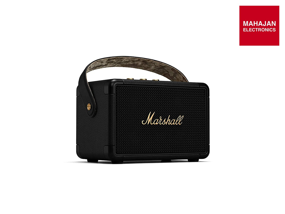 Marshall Kilburn II Portable Bluetooth Speaker (Black & Brass) – Mahajan Electronics Online.