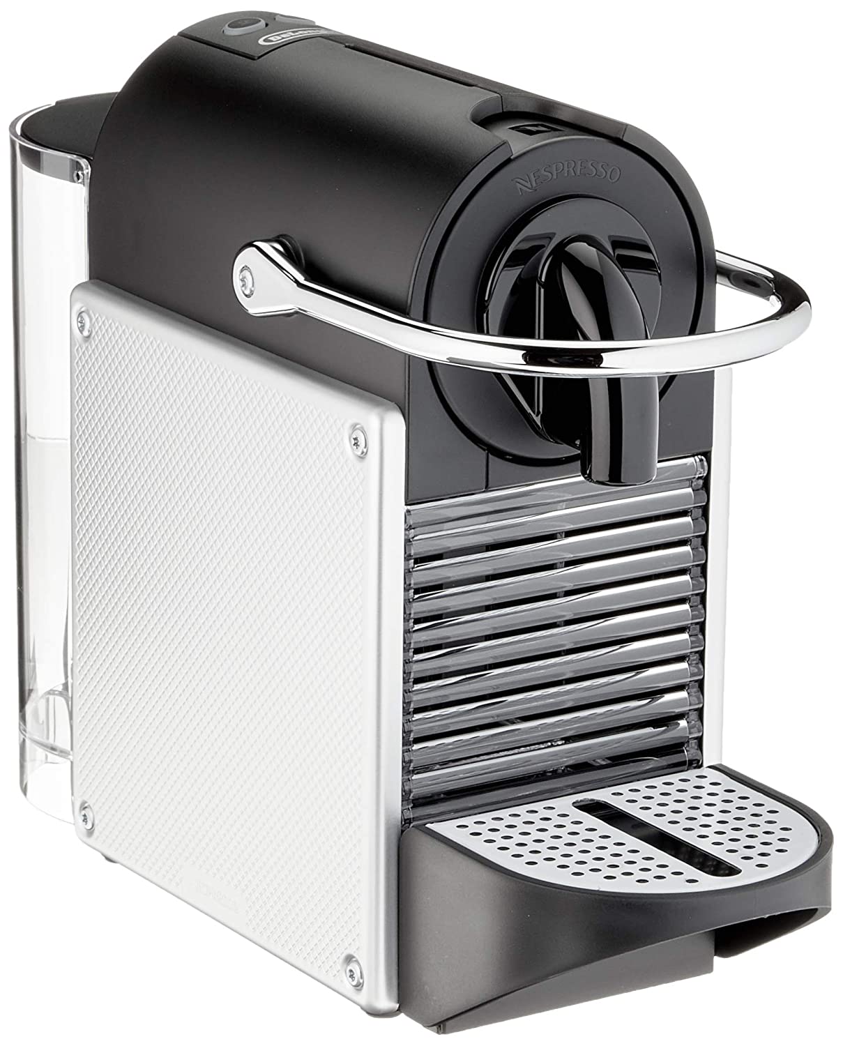 Nespresso Pixie Espresso Maker | 19-Bar High-Pressure | 25s Heat-Up | Electric Silver | Mahajan Electronics Delhi NCR