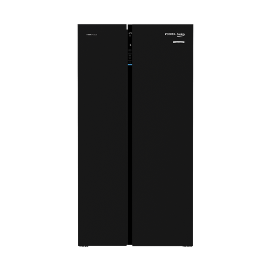 Voltas Beko 640 L Side by Side Refrigerator (Glass Black) RSB665GBRF - Mahajan Electronics Online