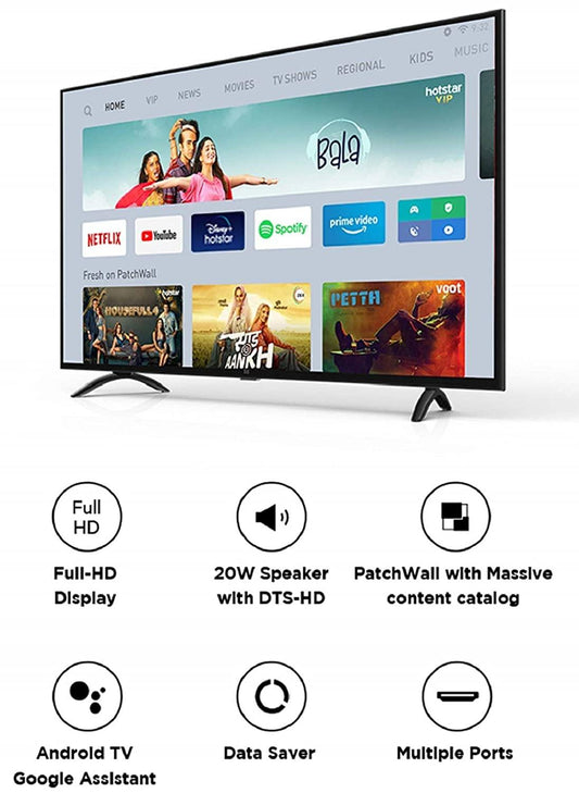 Mi TV 4A PRO 108 cm (43 Inches) Full HD Android LED TV (Black) | With Data Saver - Mahajan Electronics Online