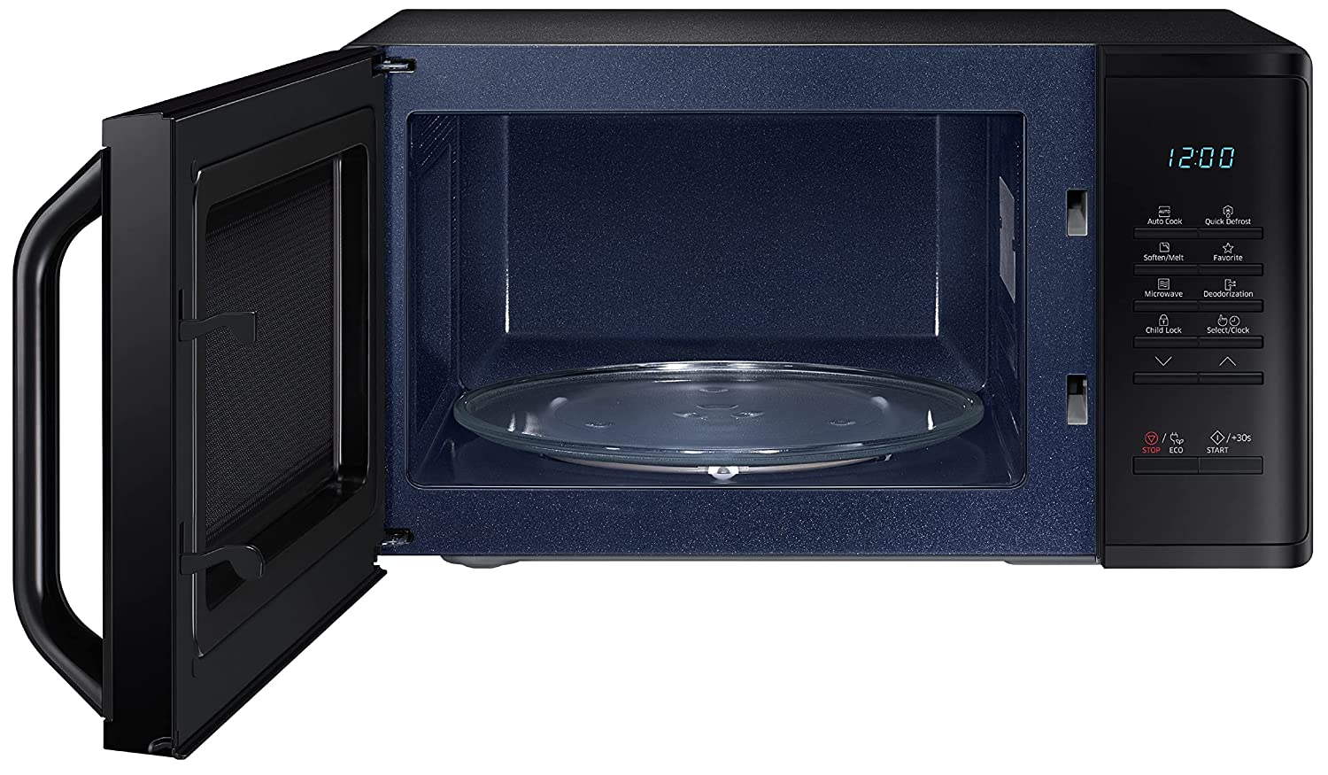 Samsung MS23A3513AK/TL 23L Solo Microwave Oven (Black, Ceramic Enamel, Quick Defrost, AutoCook, ECO Mode, Child Lock)