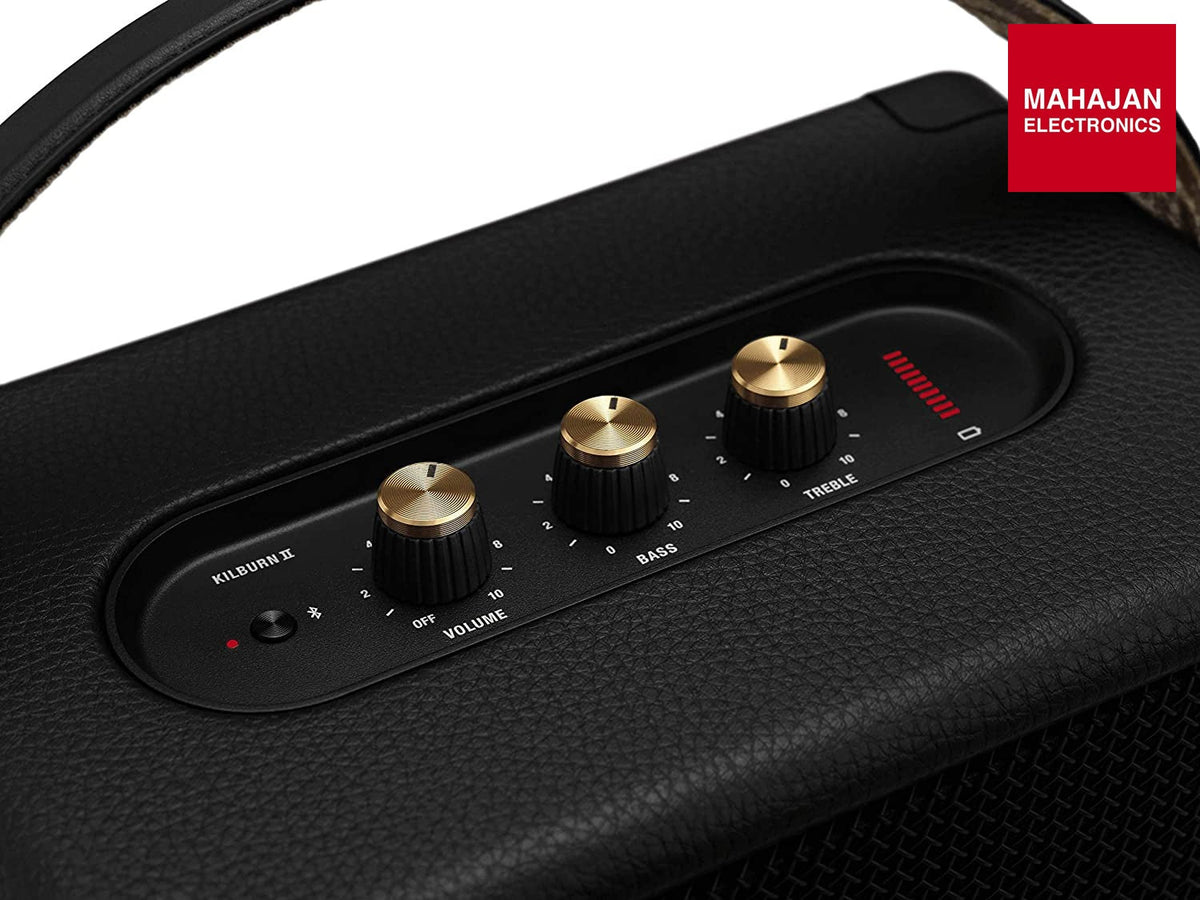 Marshall Kilburn II Portable Bluetooth Speaker (Black & Brass) – Mahajan Electronics Online.