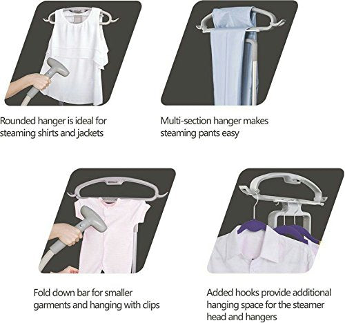 Russell Hobbs RGS1800-PRO 1800W Professional Garment Steamer (Black) with Dual Telescopic Bars, Fast Heat-Up & All Fabric Compatibility