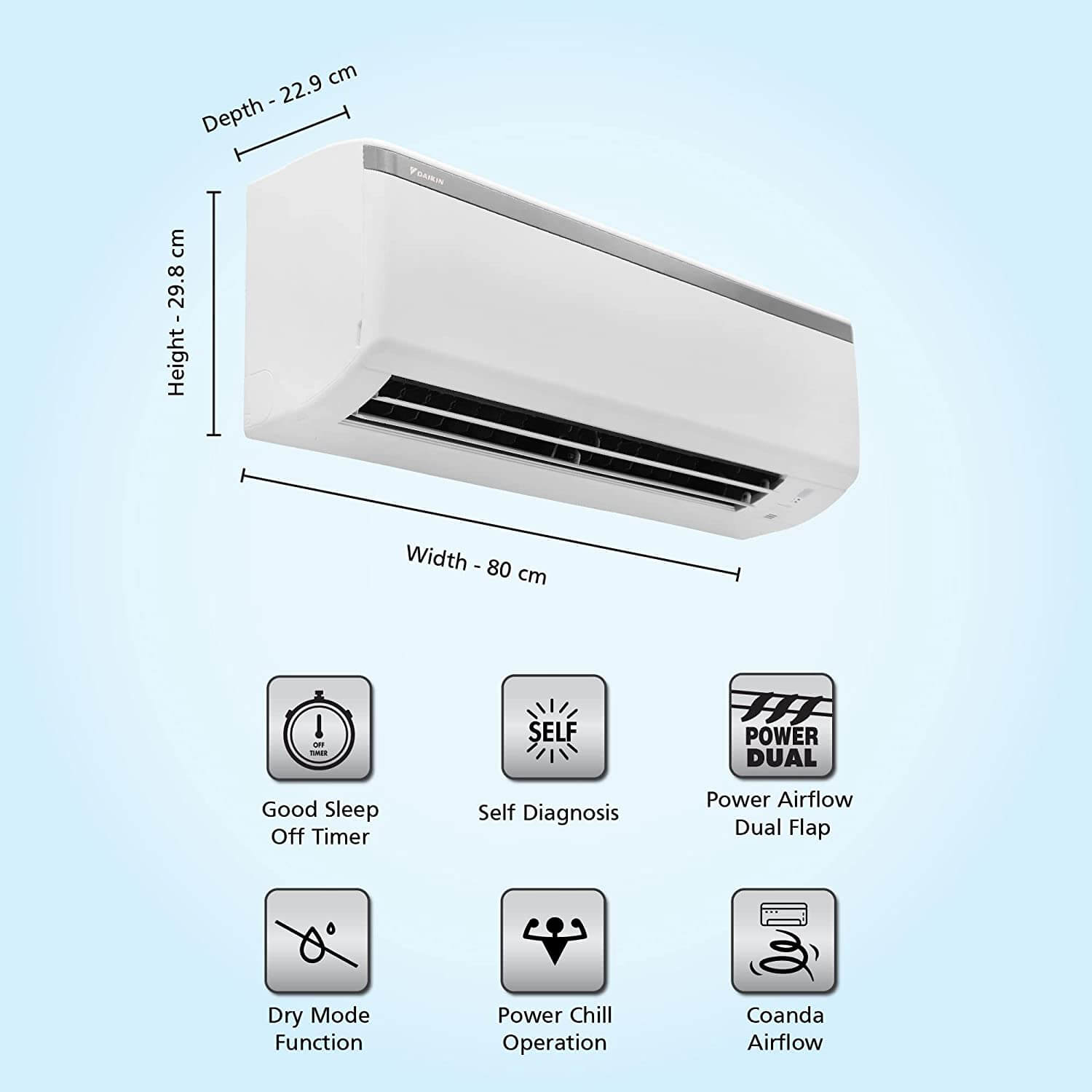 Daikin FTL28UV16 0.8 Ton 3 Star, Fixed Speed Split AC - Mahajan Electronics Online