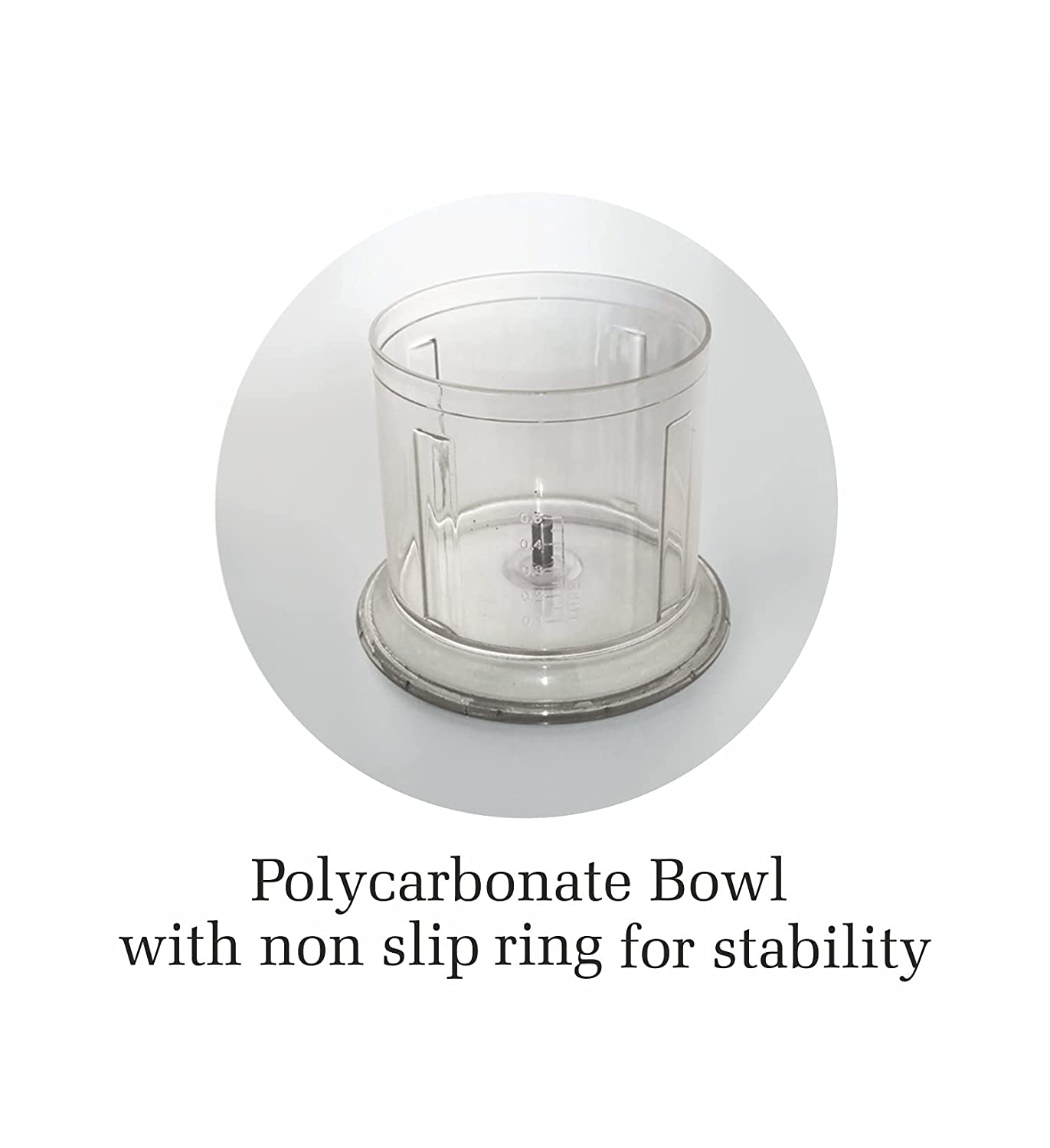 Glen SA4043 TURBO 200W Mini Vegetable Chopper with Twin Stainless Steel Blades, Whisker Disc & 500ml Bowl – White | ISI Certified | 2 Year Warranty