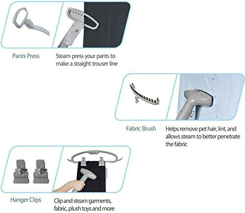 Russell Hobbs RGS1800-PRO 1800W Professional Garment Steamer (Black) with Dual Telescopic Bars, Fast Heat-Up & All Fabric Compatibility