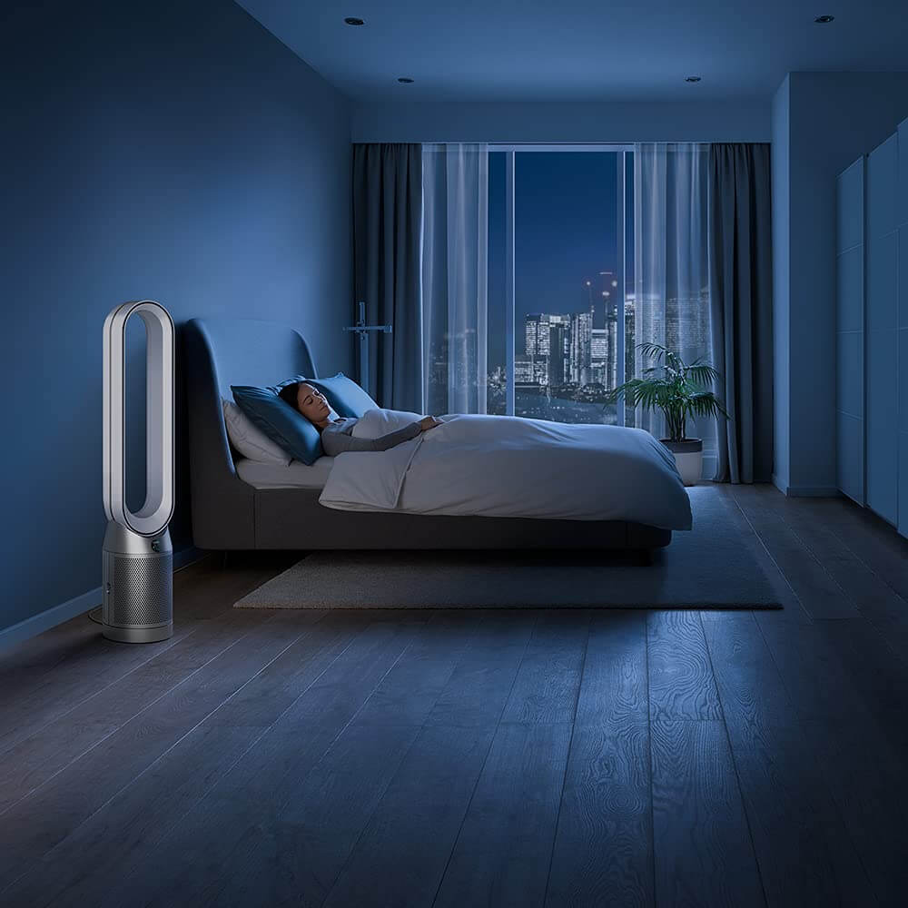 Dyson TP07 Air Purifier (White/Silver) – HEPA H13 Filter, Wi-Fi & Voice Control, 350° Oscillation, Bladeless Fan, 2-Year Warranty