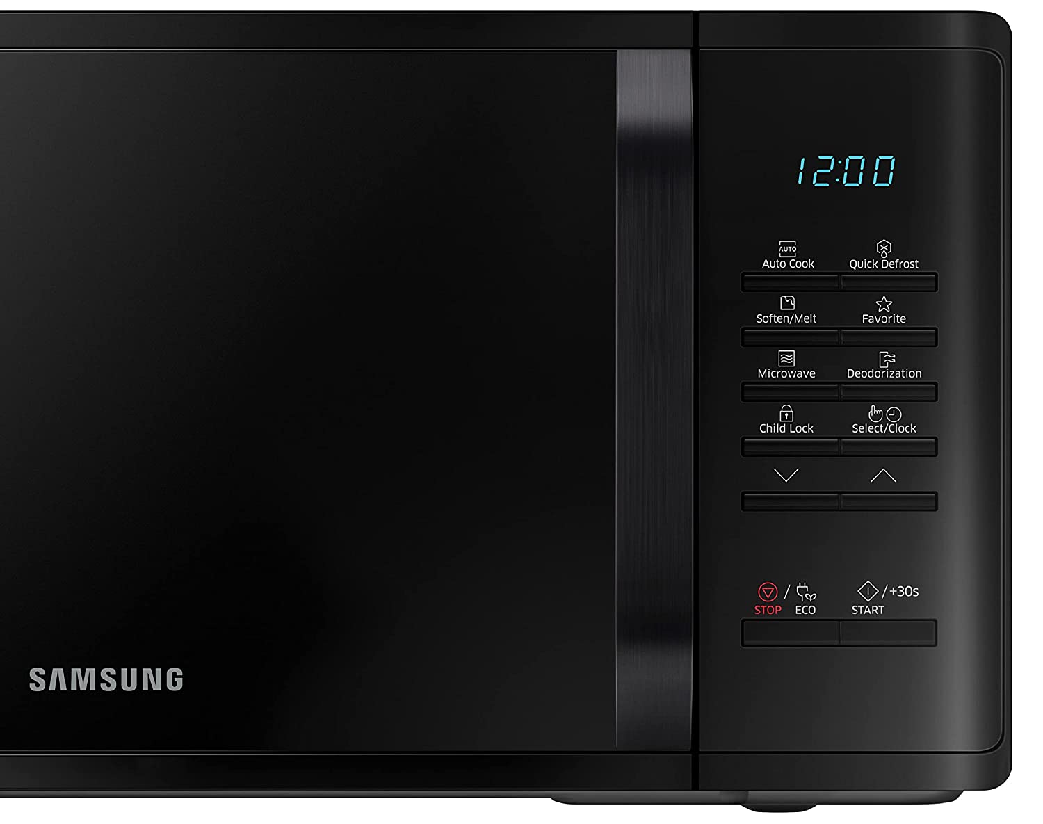 Samsung MS23A3513AK/TL 23L Solo Microwave Oven (Black, Ceramic Enamel, Quick Defrost, AutoCook, ECO Mode, Child Lock)