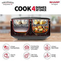 Sharp Twin Cooker | 1st Dual Pot Multi Cooker | Smart Temperature Control | 12 Auto Cooking Modes | Model: KN-TC50VI-SL | Silver - Mahajan Electronics Online
