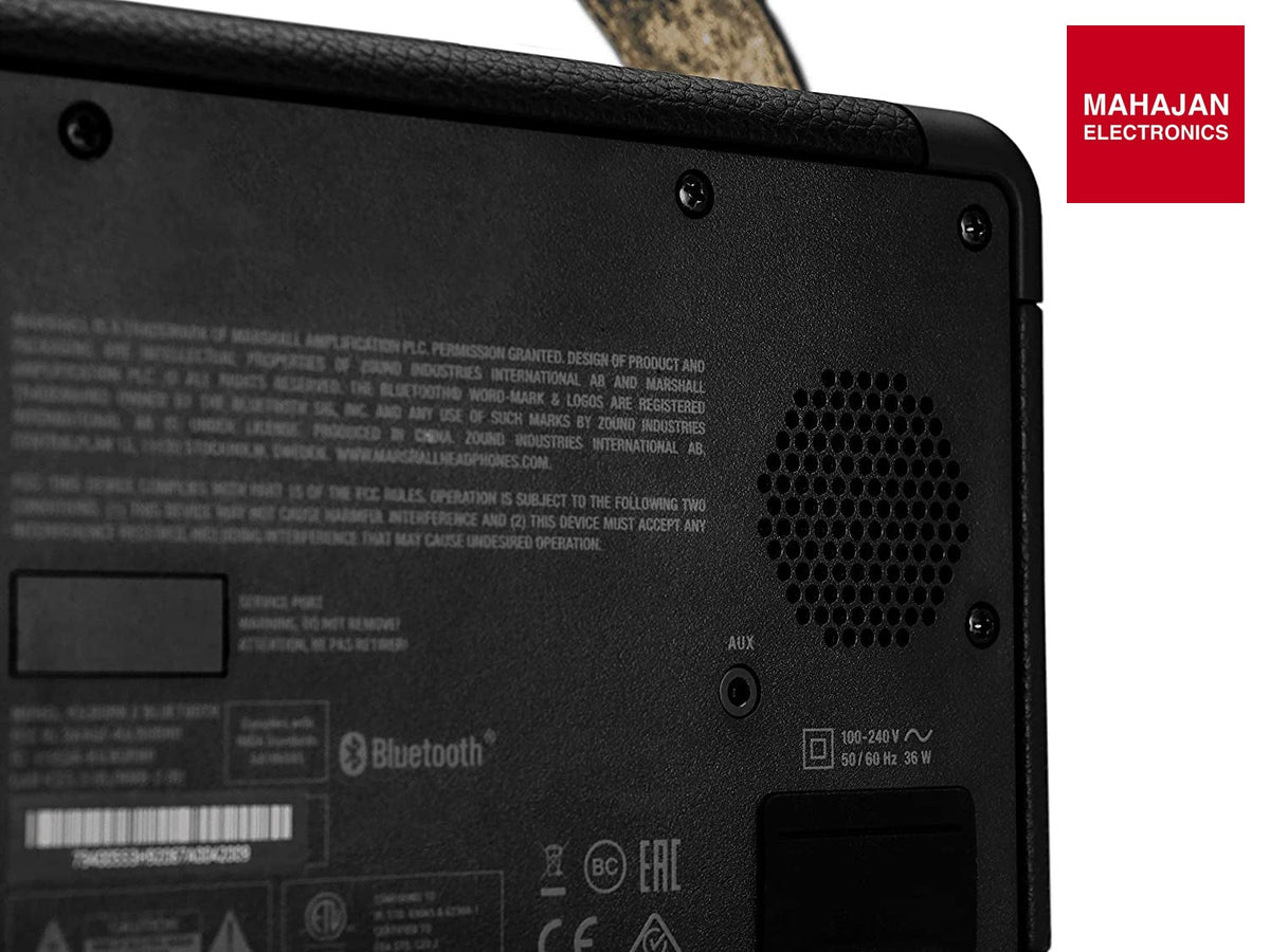 Marshall Kilburn II Portable Bluetooth Speaker (Black & Brass) – Mahajan Electronics Online.