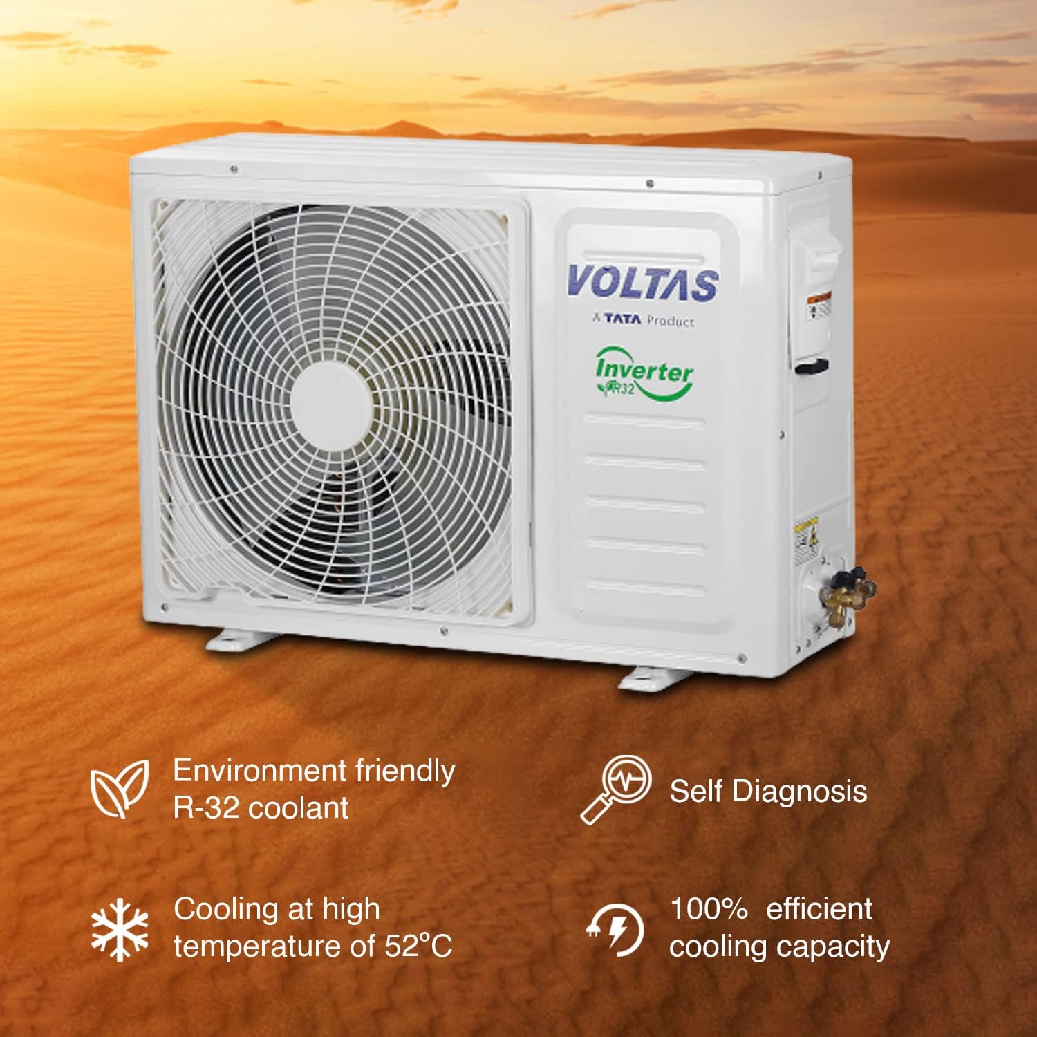 Voltas 185V Vectra Elegant Inverter 1.5 Ton 5 Star  Split Ac