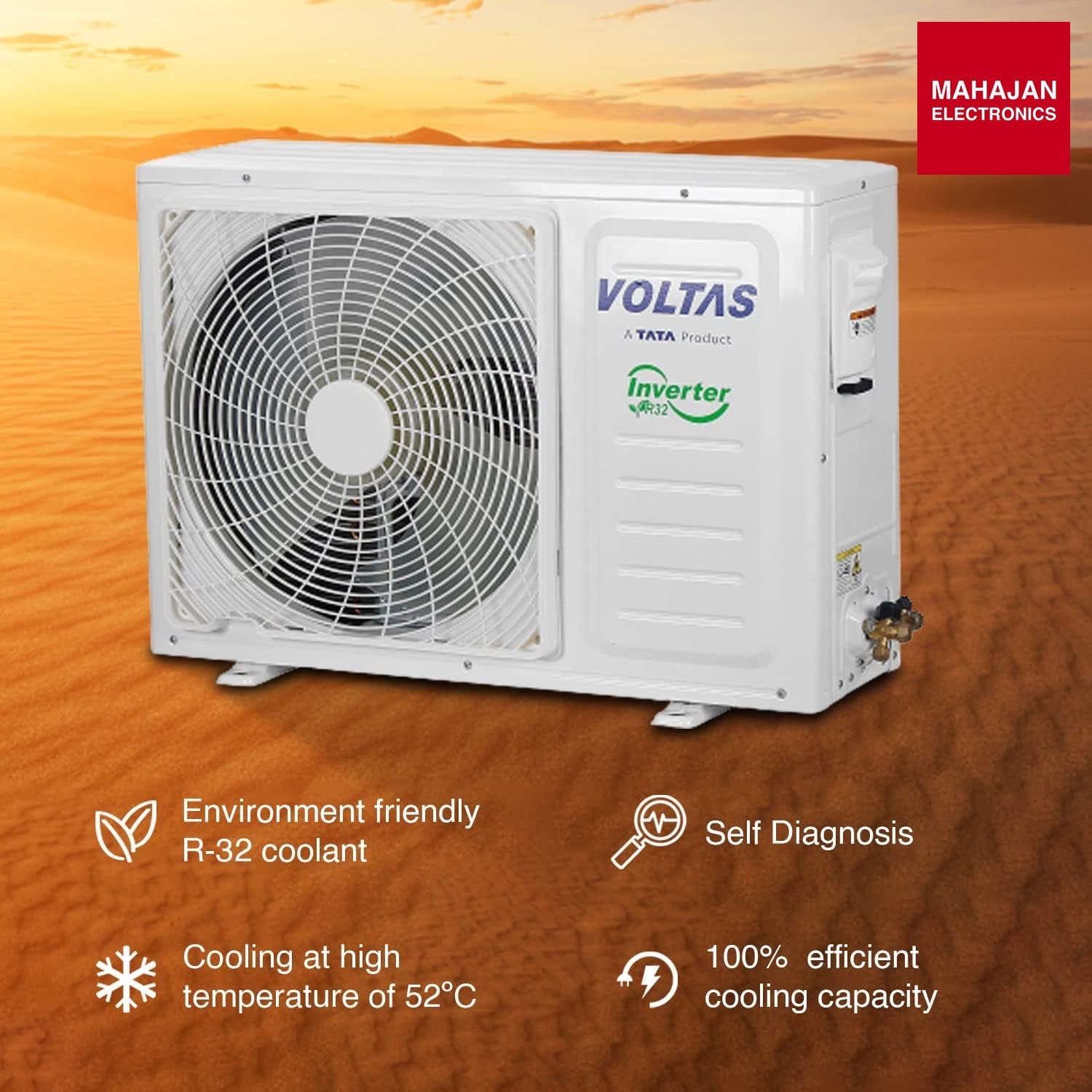 Voltas 183Inv Vectra Elegant Inverter 1.5 Ton 3 Star Split AC (2026 Model)-Online Mahajan Electronics – Mahajan Electronics Online.