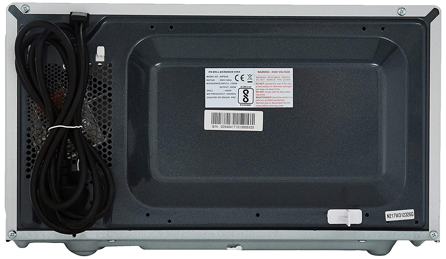 IFB 20 L Grill Microwave Oven (20PG4S, Black/ Silver) - Mahajan Electronics Online