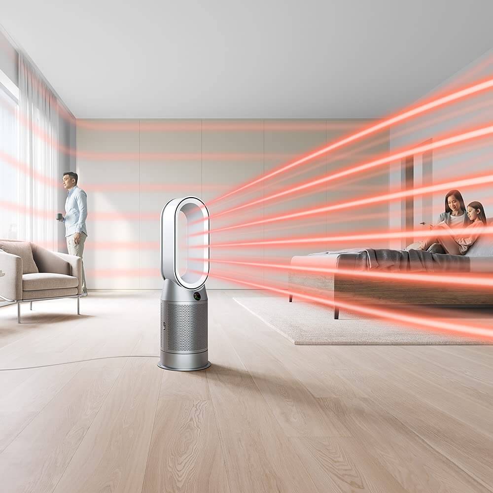 Dyson HP07 Purifier Hot+Cool Air Purifier with Heater | HEPA H13 Filter | Wi-Fi & Voice Enabled | Bladeless Fan | White/Silver