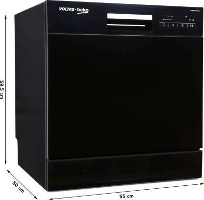 Voltas Beko DT8B Free Standing 8 Place Settings Dishwasher - Mahajan Electronics Online