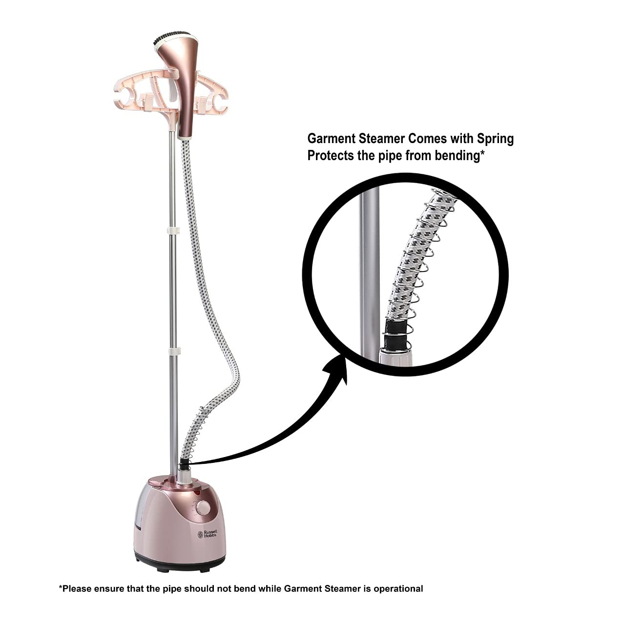 Russell Hobbs Homa1800 1800 Watts Garment Steamer Pink - Mahajan Electronics Online