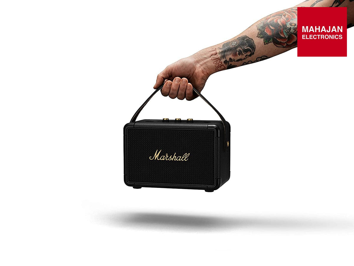 Marshall Kilburn II Portable Bluetooth Speaker (Black & Brass) – Mahajan Electronics Online.