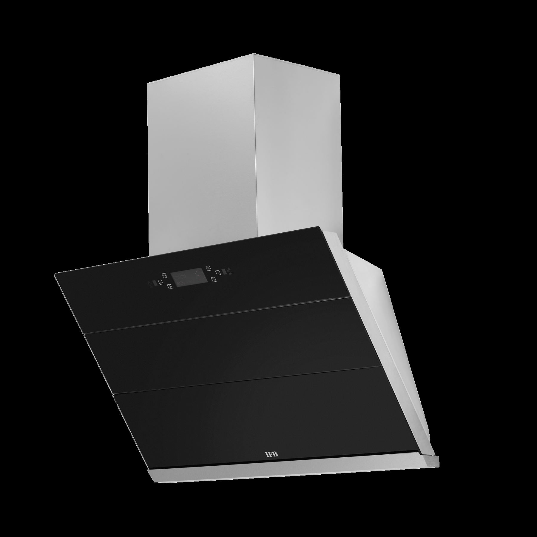 IFB GL-HC-107-90 90 cm Wall Mount Chimney | Filterless Auto Clean | Hand Sensor & Feather Touch | Decorative Black Glass | High Suction | Made for Indian Kitchens Mahajan Electronics online