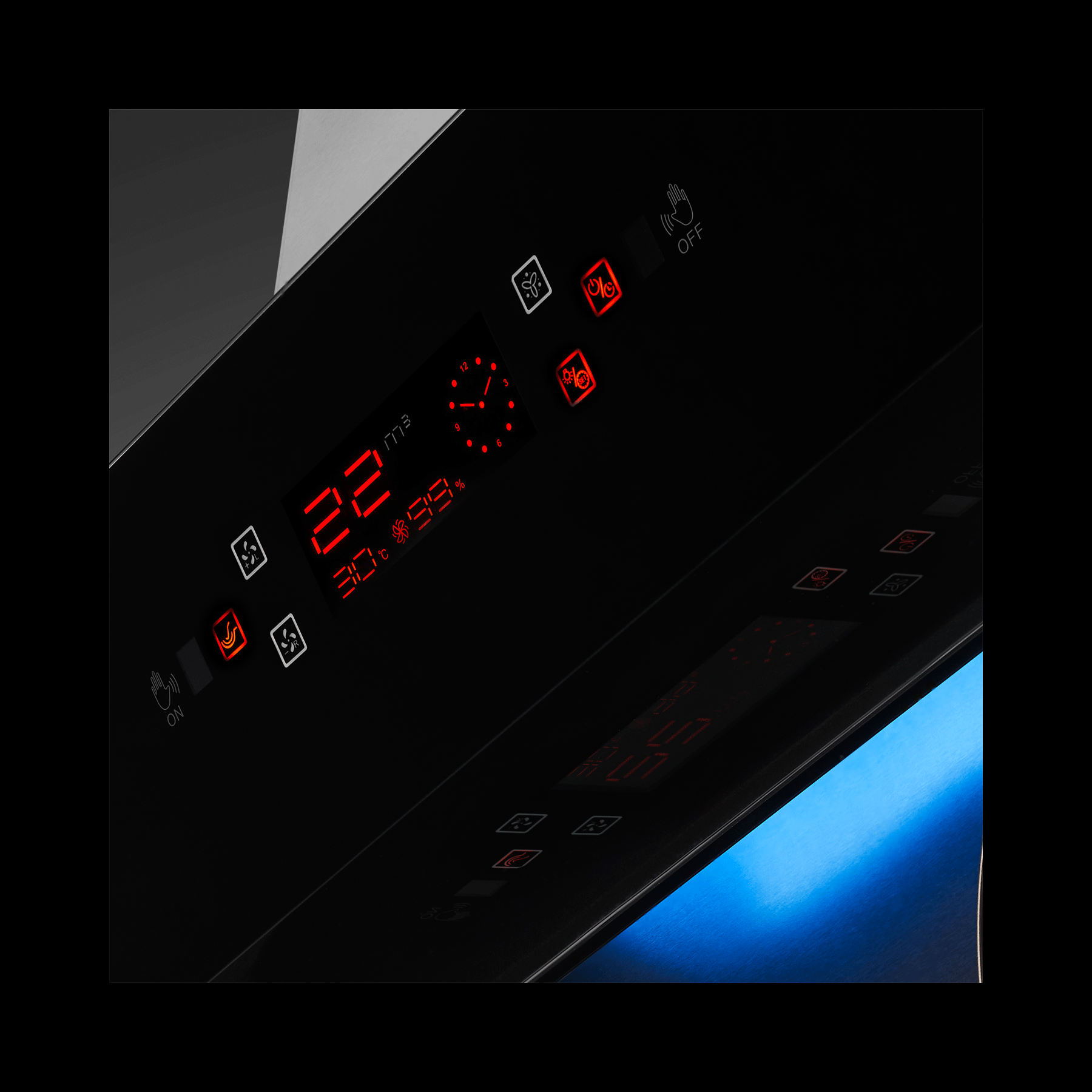 IFB GL-HC-107-90 90 cm Wall Mount Chimney | Filterless Auto Clean | Hand Sensor & Feather Touch | Decorative Black Glass | High Suction | Made for Indian Kitchens Mahajan Electronics online