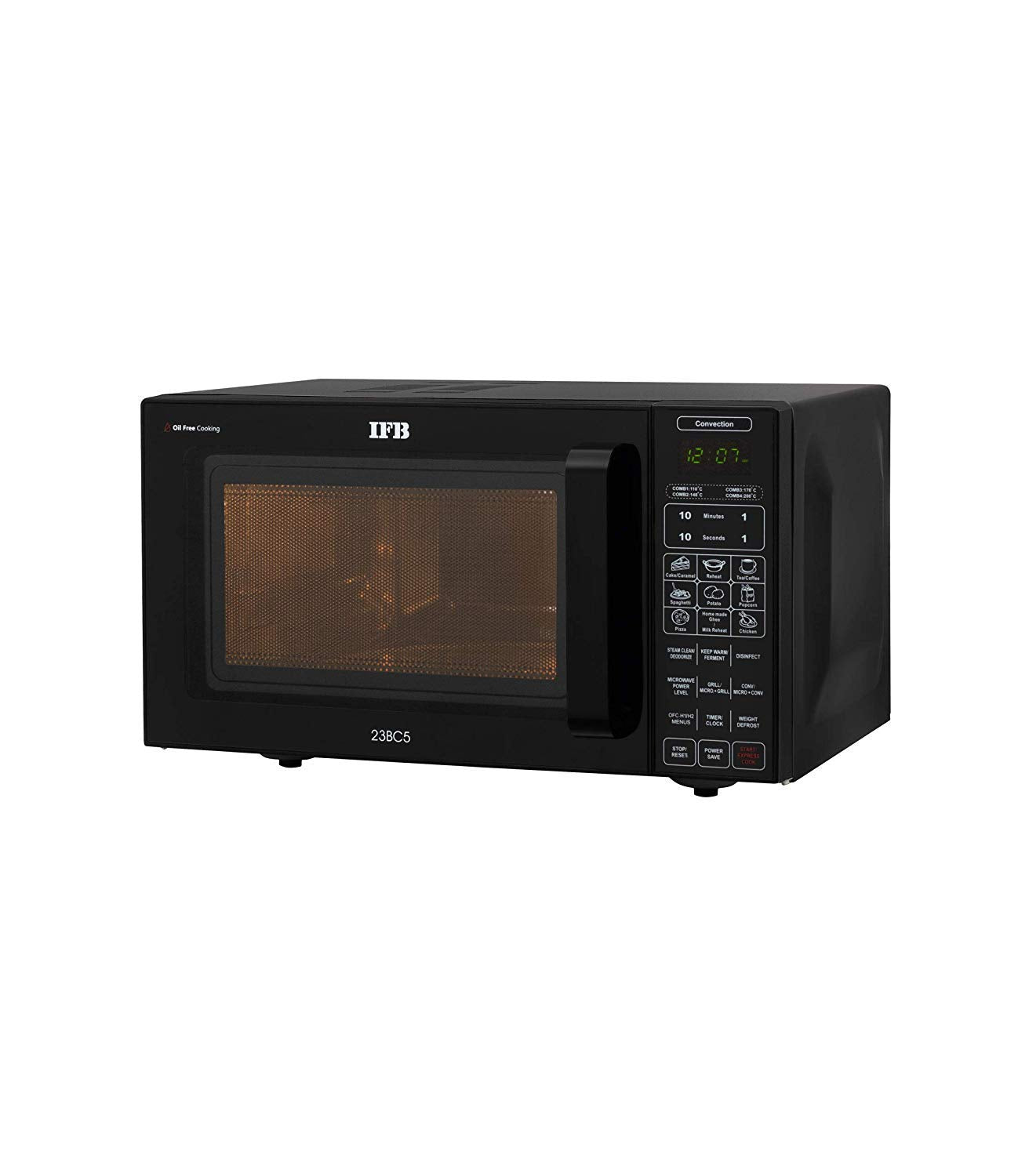 IFB 23BC5 23 L Convection Microwave Oven (Black) | Touch Keypad | Keep Warm | Steam Clean | Grill & Bake
