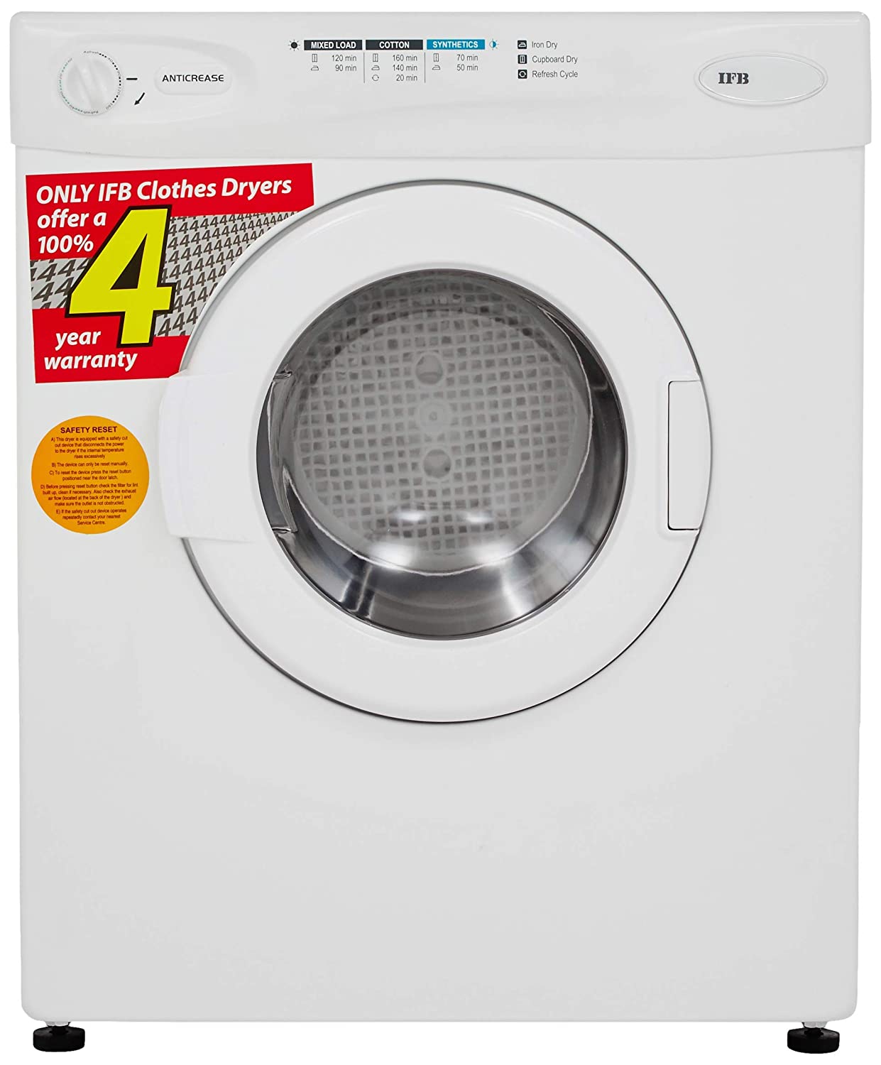 IFB Turbo Dry 550 – 5.5 kg 100% Clothes Dryer (White)