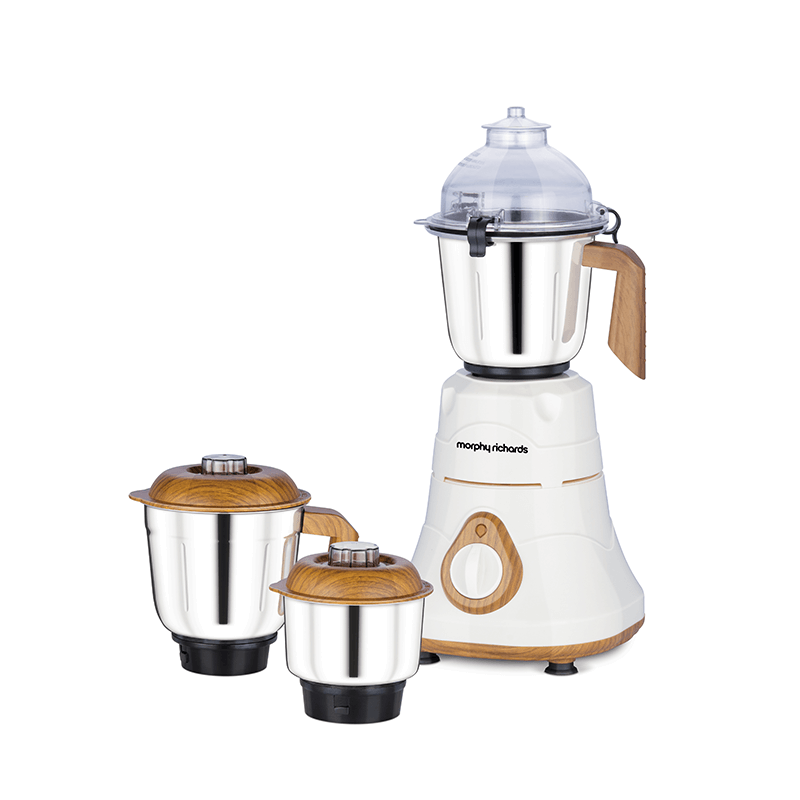 Morphy Richards Brut 800W Mixer Grinder (3 Jars, Copper Motor, Wooden Finish, 5-Year Motor Warranty)