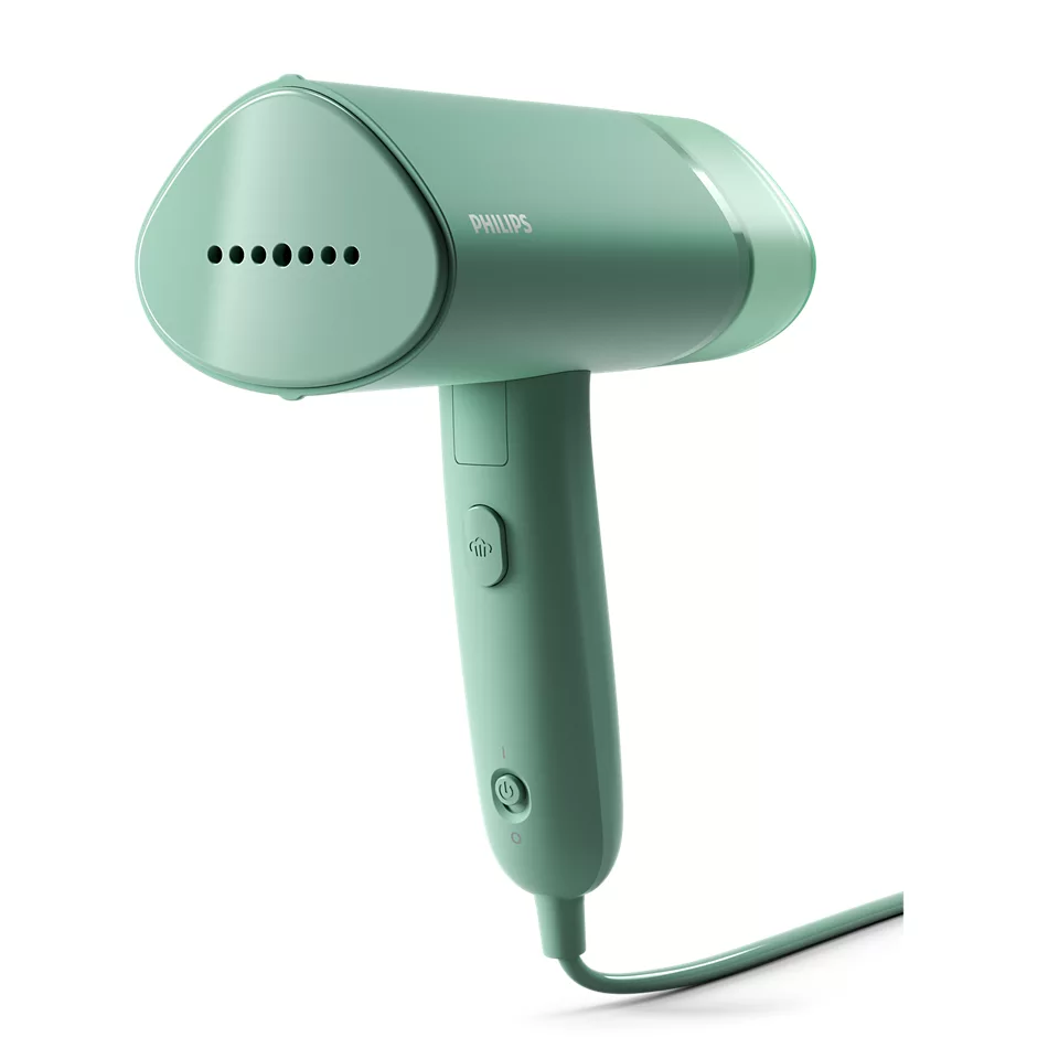 Philips STH3010/70 Handheld Garment Steamer | 1000W | 20g/min Continuous Steam | 100ml Detachable Water Tank | Foldable & Travel-Friendly | Light Green