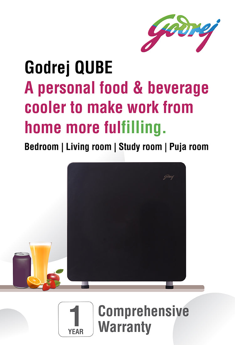Godrej Qube 30L Personal Cooler Without Compressor – Silent Solid State Cooling, TEC QUBE 30 HS Q 103 Black