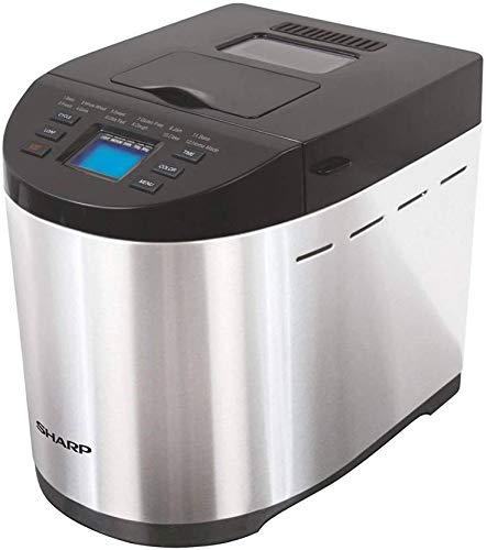Sharp PE-105-CS Table-Top Bread Maker (600W, 12 Auto Menus, Gluten-Free, Fruit & Nut Dispenser, Grey/Black) | Mahajan Electronics Delhi NCR